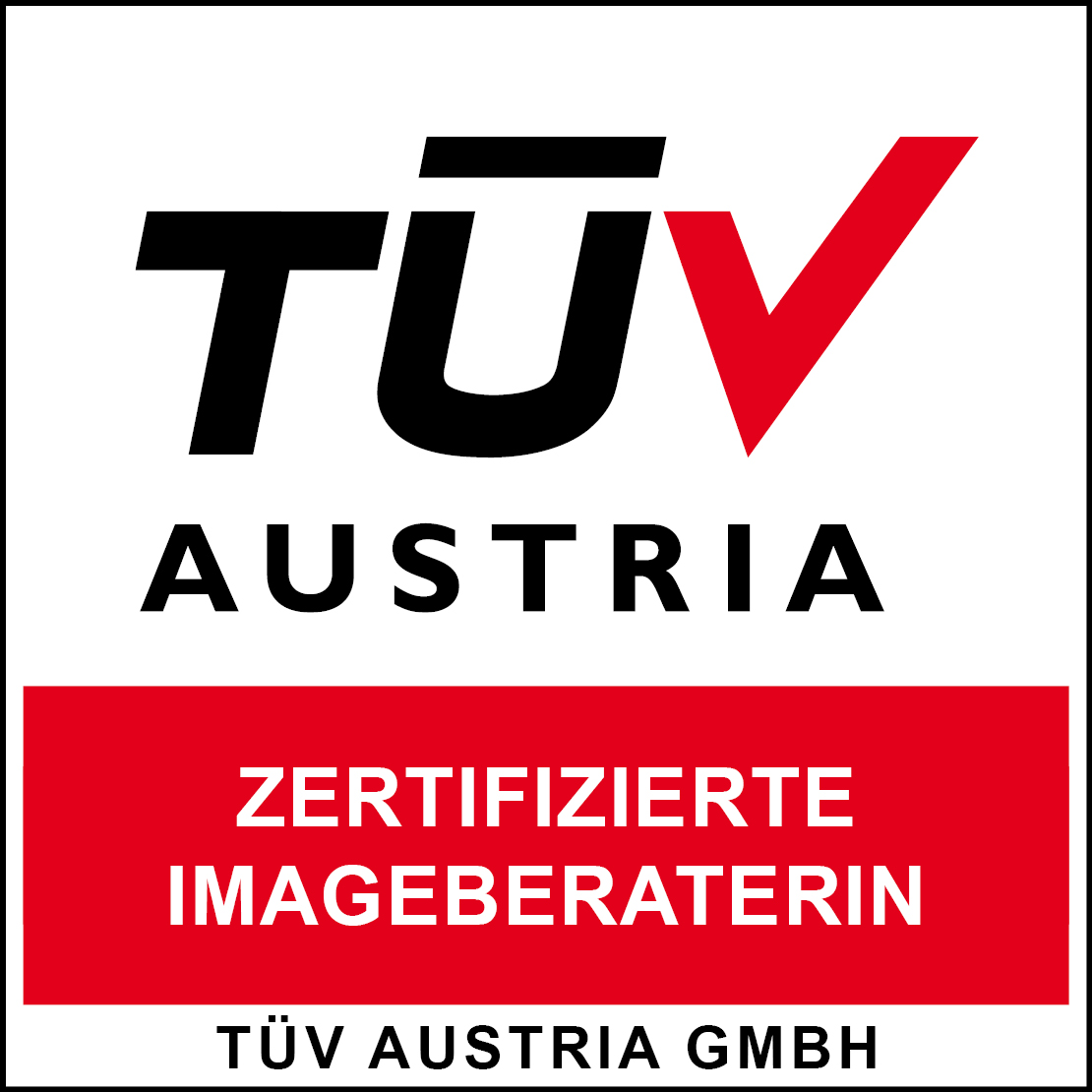 Abzeichen für TÜV zertifizierte Imageberaterin 